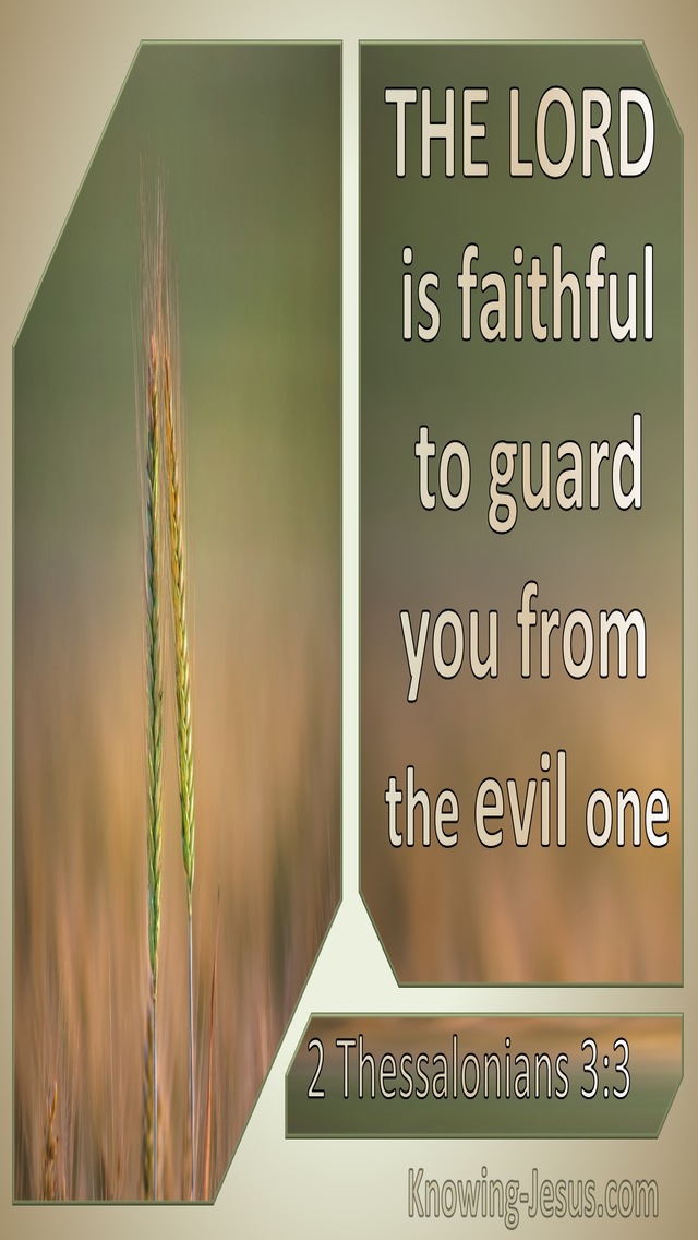 2 Thessalonians 3:3 The Lord Is Faithful To Guard You From The Evil One (beige)